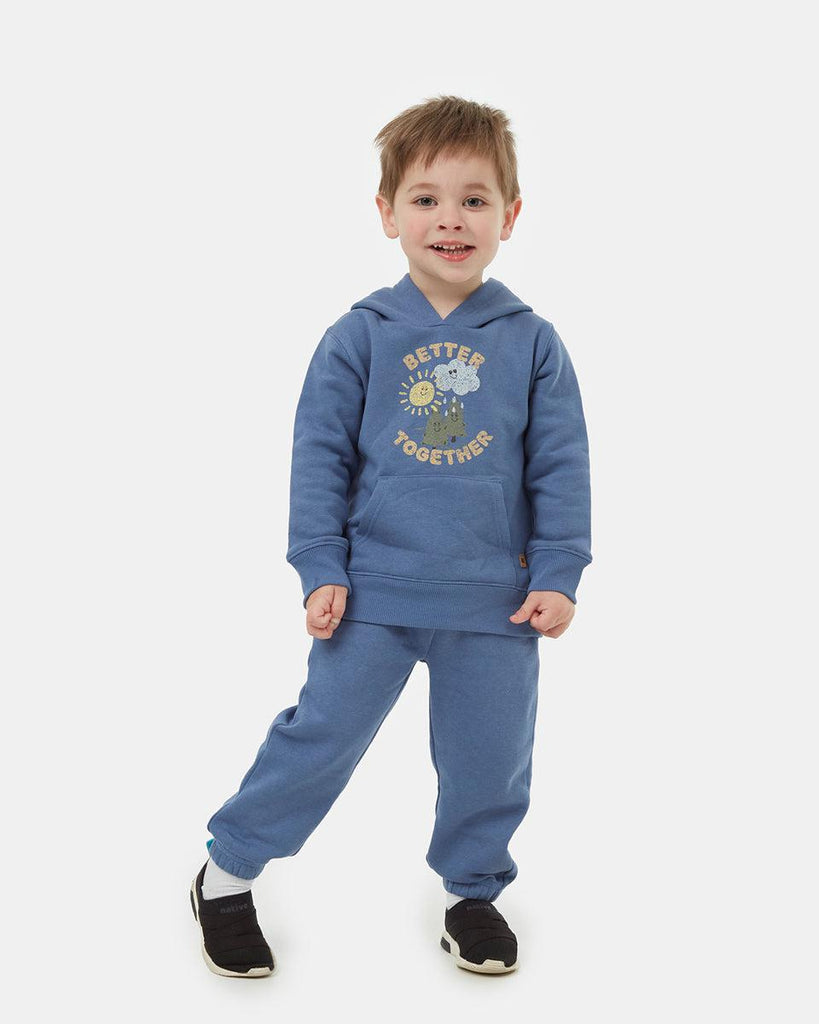 Tentree Kids Better Together Hoodie In Canyon Blue/Prairie Sand-The Trendy Walrus