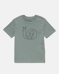 Tentree Kids Snail Ten T-shirt In Eucalyptus Heather/Darkest Spruce-The Trendy Walrus