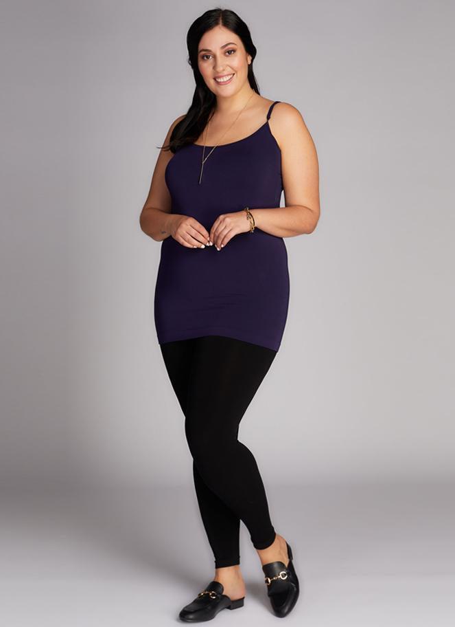 C'est Moi Plus Size Bamboo High Waisted Leggings in Black-The Trendy Walrus