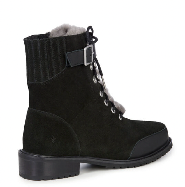 EMU Waldron Waterproof Fur Lined Boot in Black-The Trendy Walrus