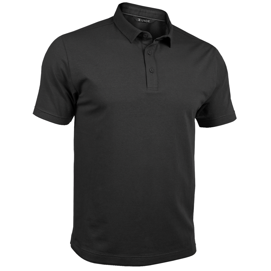 2UNDR Classic Polo Shirt In Black-The Trendy Walrus