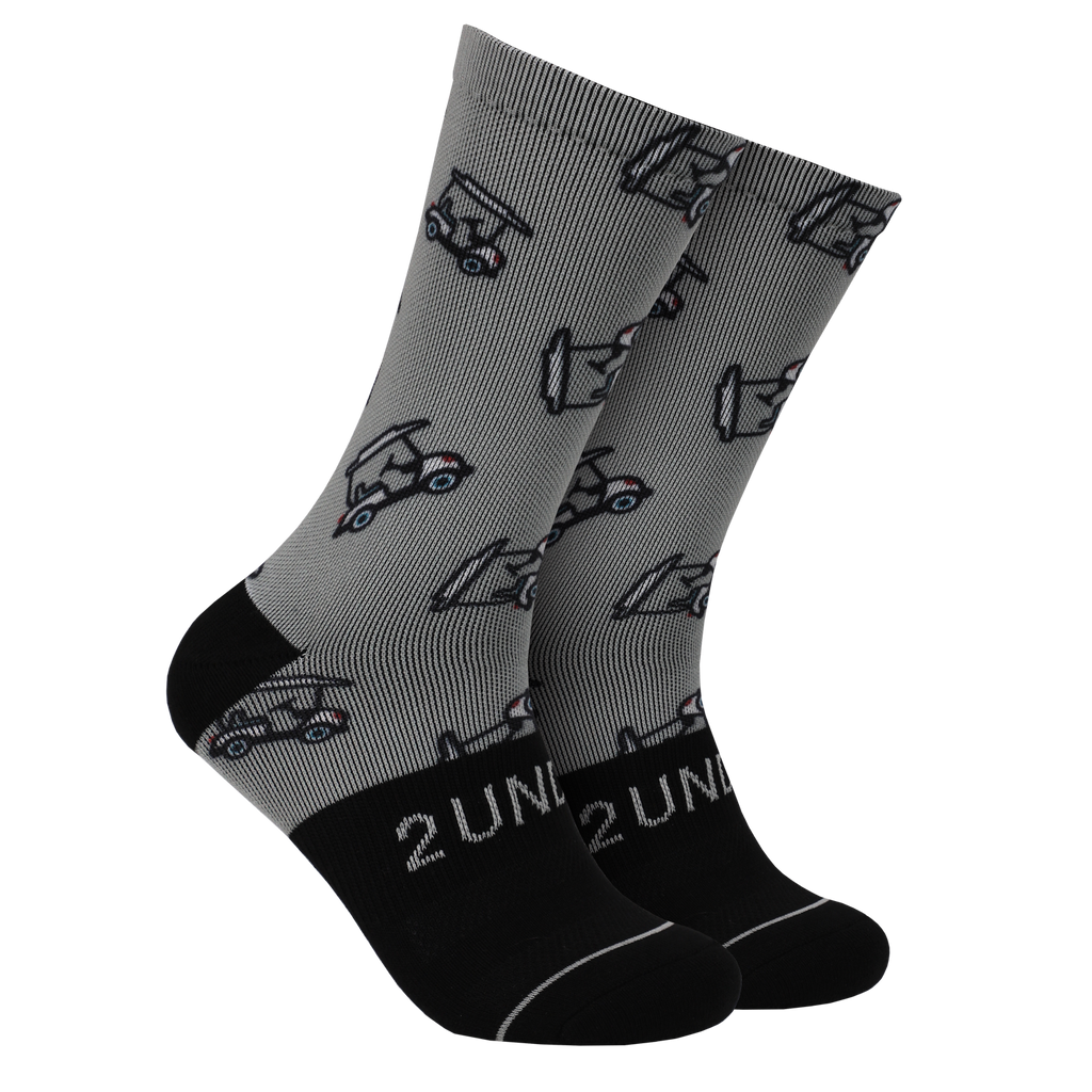 2UNDR Flex Print Sock In Cart Path Grey-The Trendy Walrus