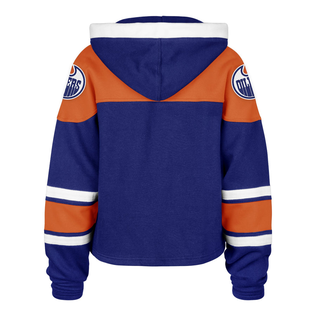 47 Cropped NHL Oilers Superior Lace Hoodie-The Trendy Walrus