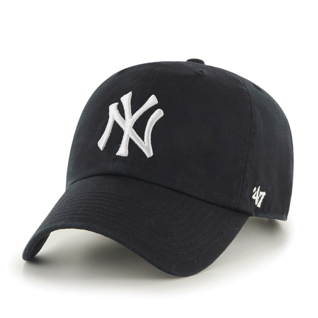 47 MLB-10 New York Yankees Clean Up Cap In Black-The Trendy Walrus