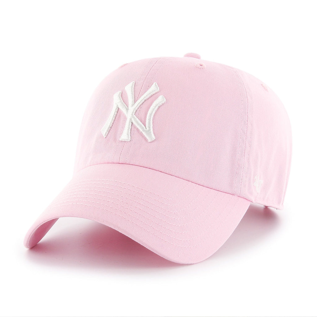 47 MLB -10 New York Yankees Clean Up Cap In Petal Pink-The Trendy Walrus