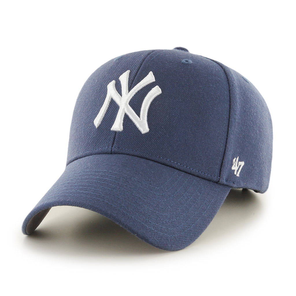 47 MLB New York Yankees Clean Up Cap In Timber Blue-The Trendy Walrus