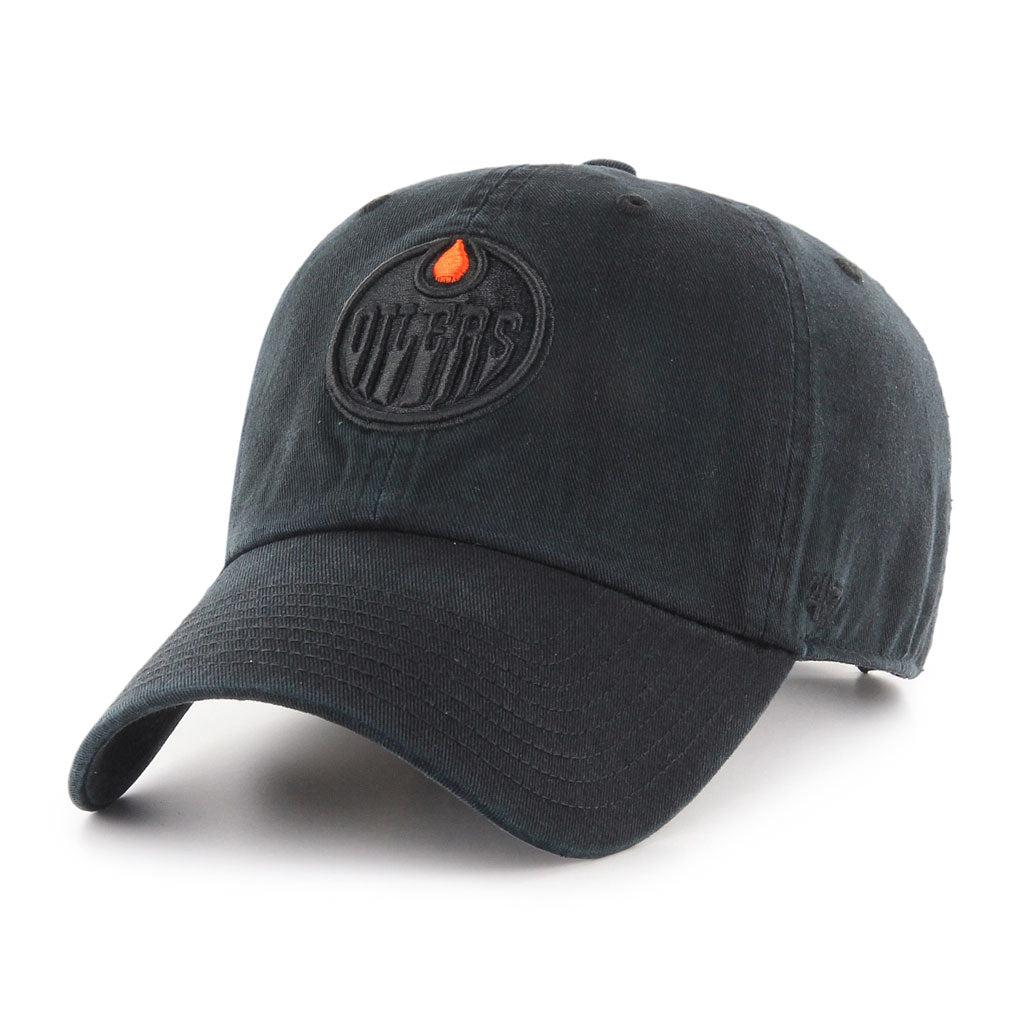 47 NHL Clean Up Cap Edmonton Oilers Black On Black-The Trendy Walrus