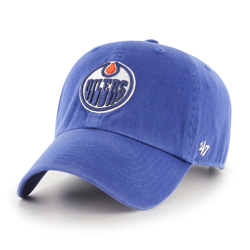 47 NHL-E79 Edmonton Oilers Clean Up Cap In Rpyal Blue-The Trendy Walrus