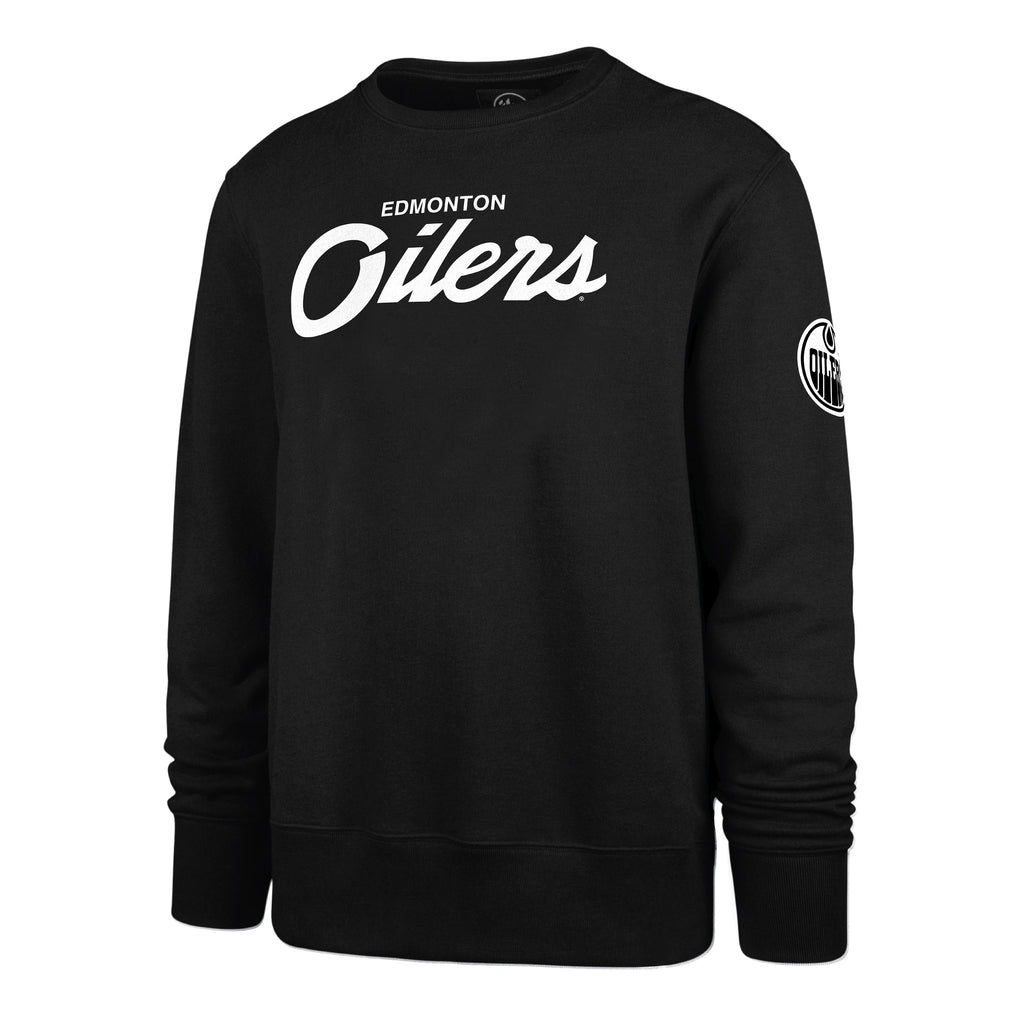 47 NHL Edmonton Oilers Attitude Fleece Crewneck In Black-The Trendy Walrus