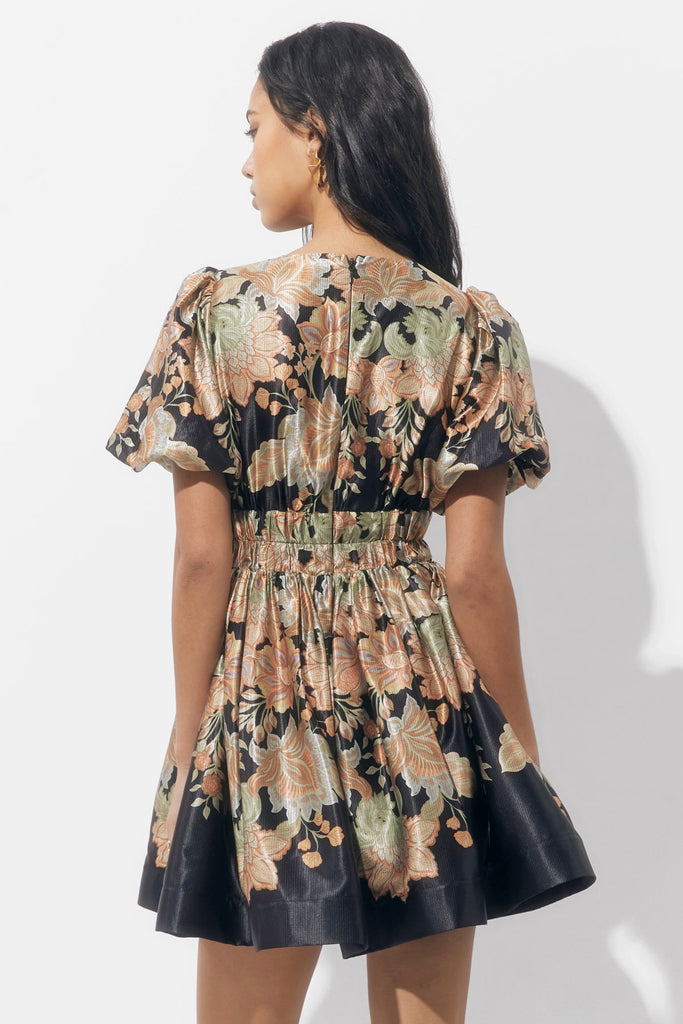 Adelyn Rae Koi Border Printed Mini Fit and Flare Dress-The Trendy Walrus