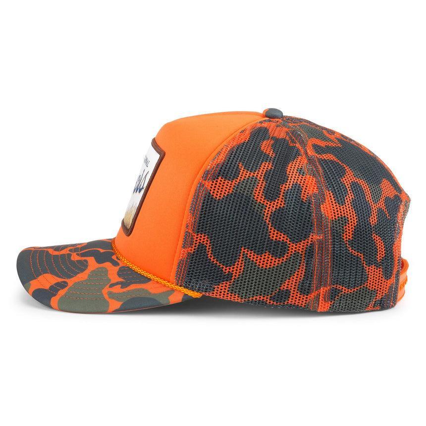 American Needle- Coors Original Mallard Foamy- Orange Camo Hat-The Trendy Walrus