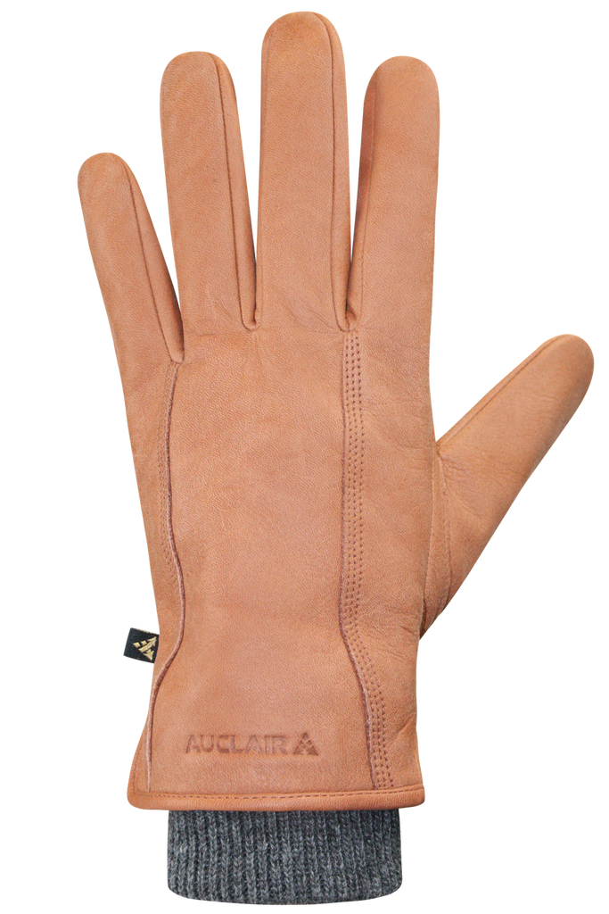Auclair Aiden Cognac Leather Gloves-The Trendy Walrus
