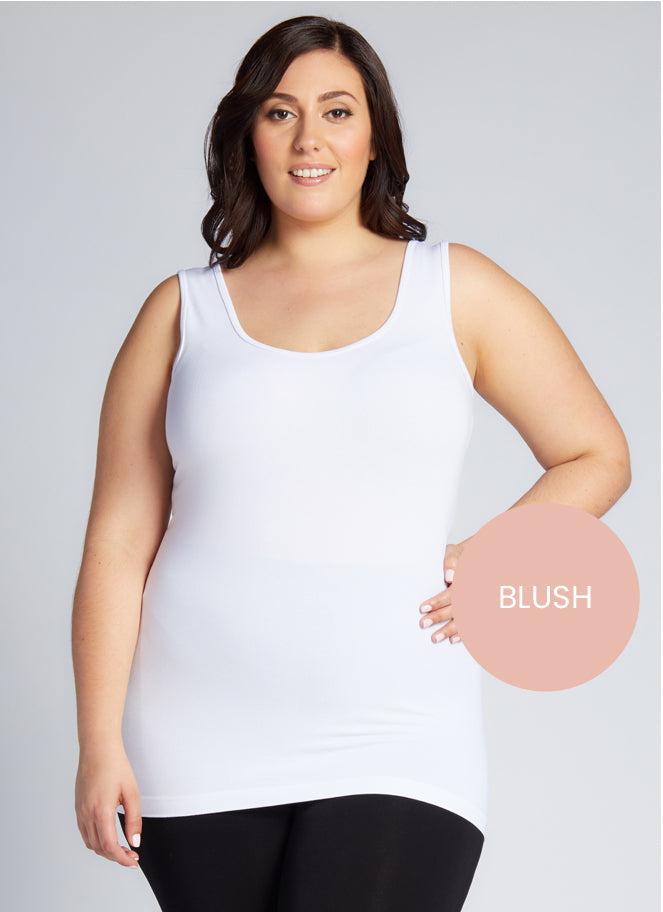 C'est Moi Bamboo Plus Size Tank In Blush-The Trendy Walrus