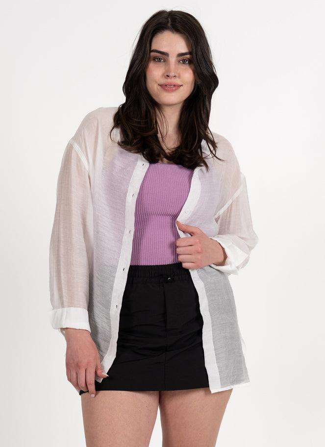 C'est Moi Tie Back Blouse In White-The Trendy Walrus