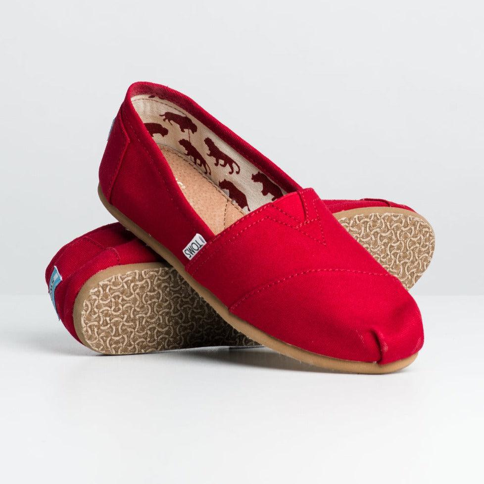 Classic Red Canvas Toms-The Trendy Walrus