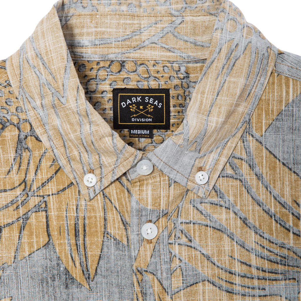 Dark Seas Merle SS Poplin Shirt In Black-The Trendy Walrus