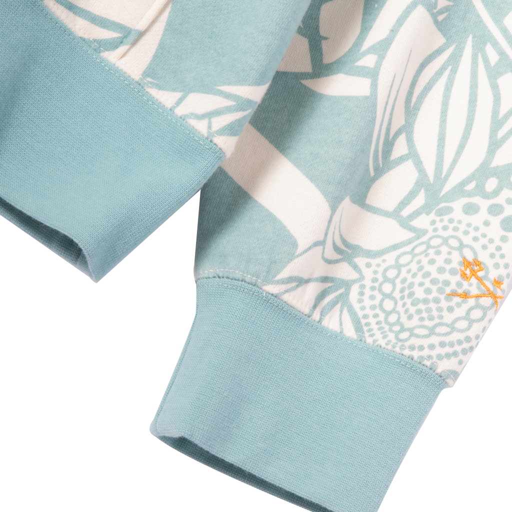 Dark Seas Travis Polo Fleece In Turquoise-The Trendy Walrus