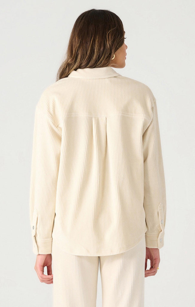 Dex Corduroy Knit Jacket In Ecru-The Trendy Walrus