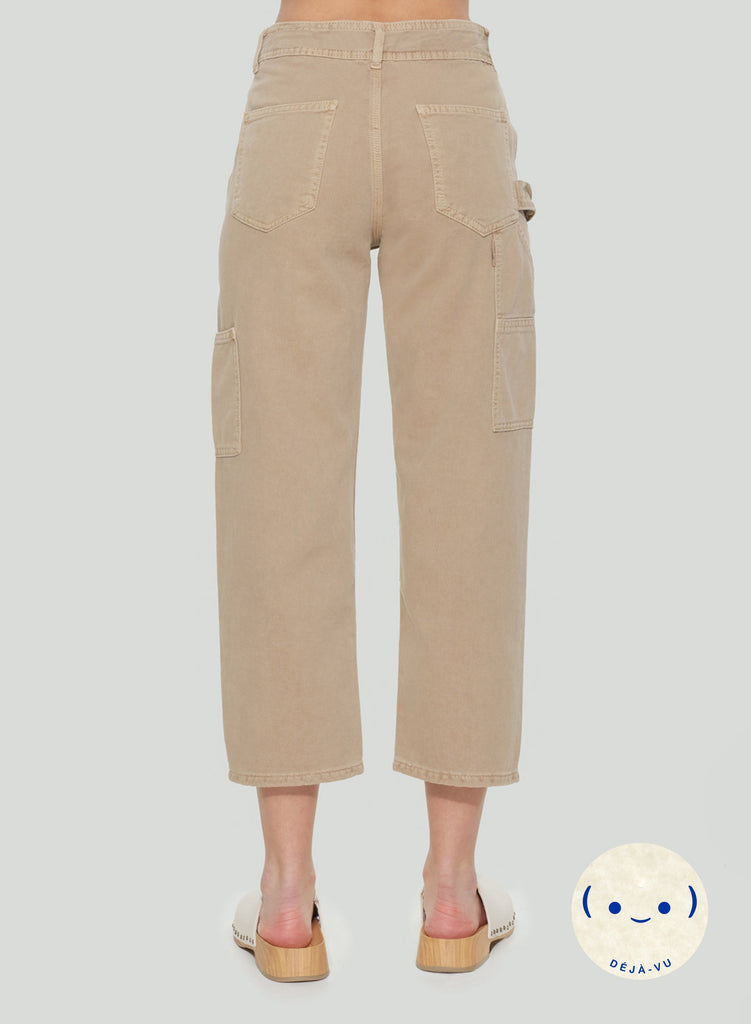 Dex High Rise Straight Cargo Pants In Tan-The Trendy Walrus