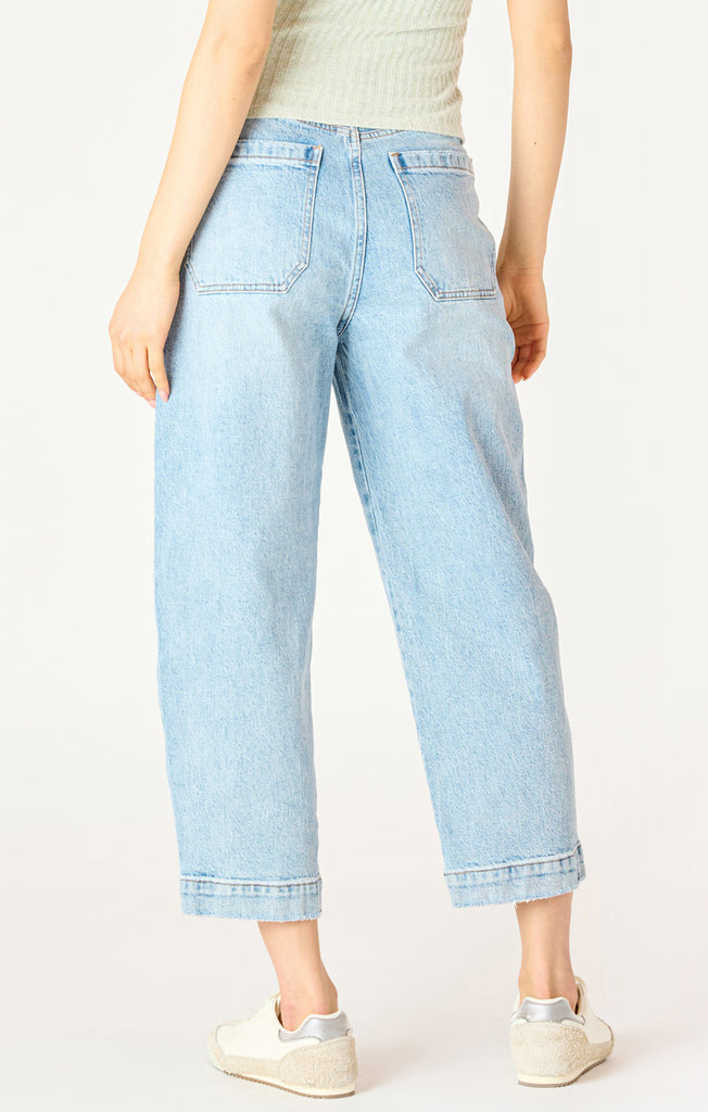Dex High Rise Straight Leg Ankle Jean In Mid Blue Wash-The Trendy Walrus
