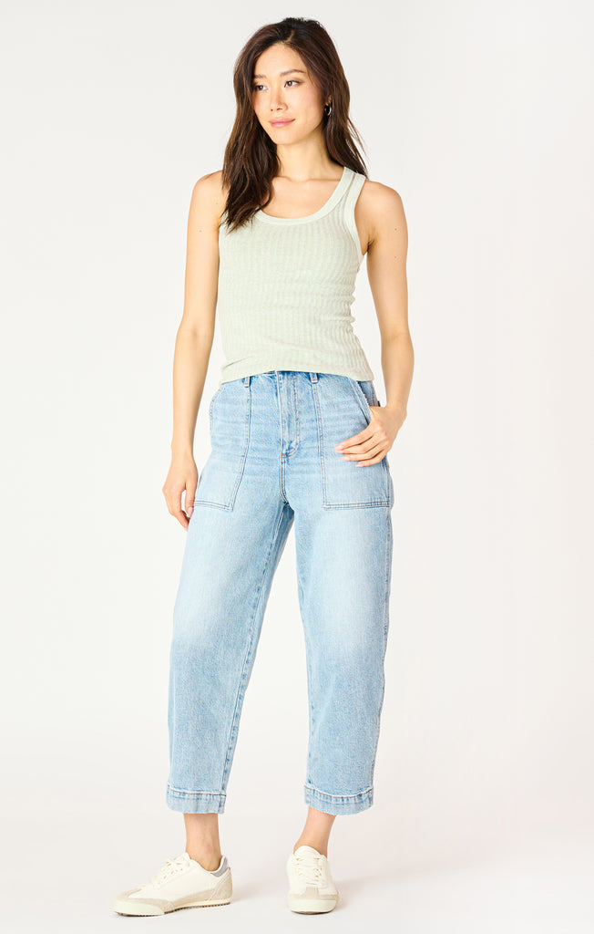 Dex High Rise Straight Leg Ankle Jean In Mid Blue Wash-The Trendy Walrus