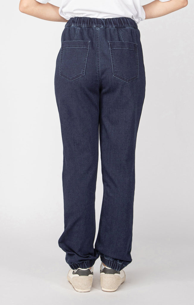 Dex Knit Denim Jogger In Dark Indigo Wash-The Trendy Walrus