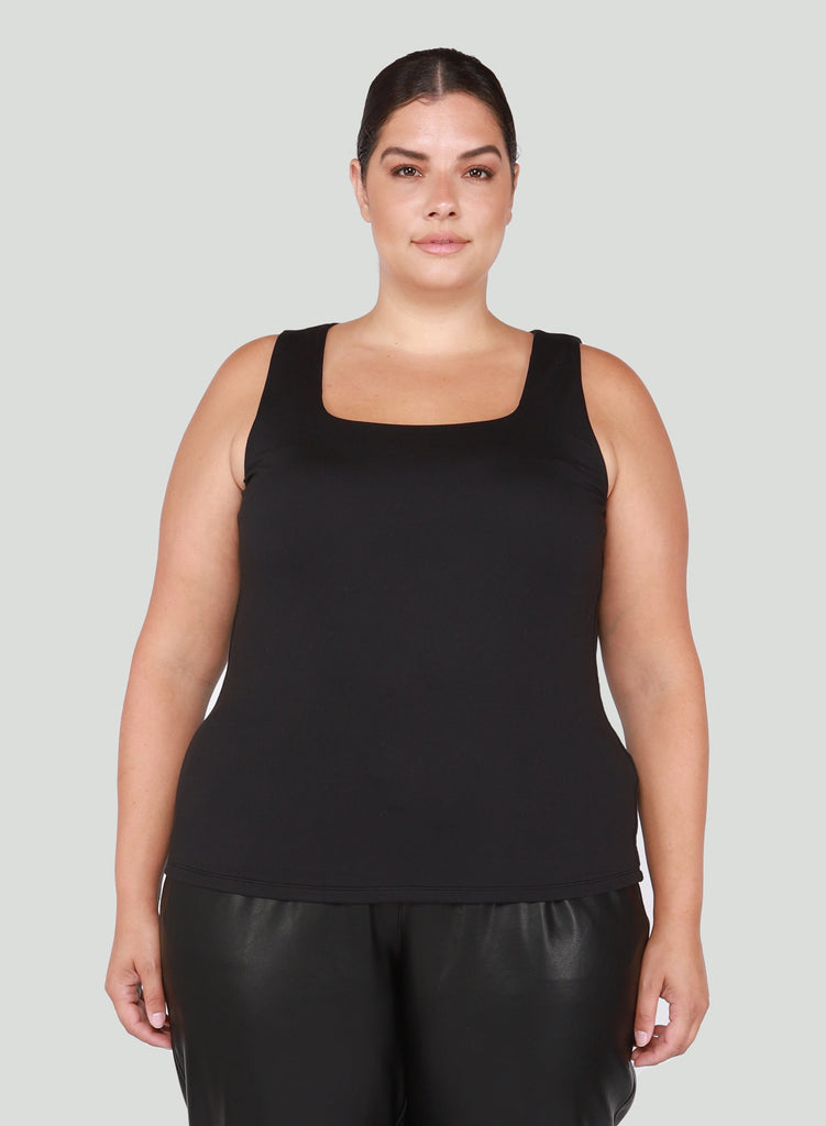 Dex Plus Essential Tank In Black-The Trendy Walrus