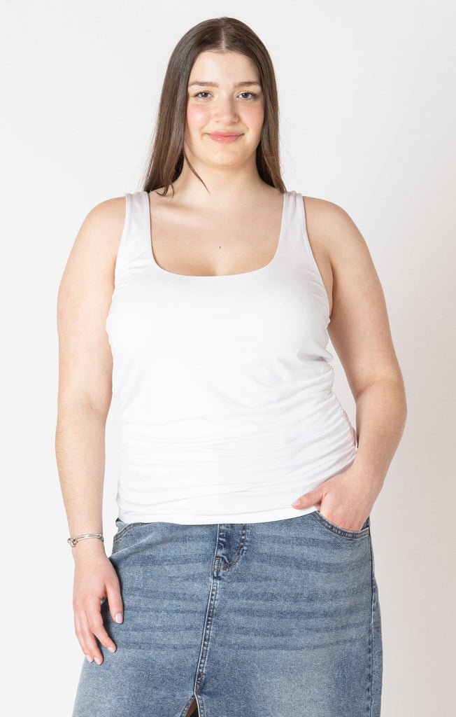 Dex Plus Essential Tank In White-The Trendy Walrus