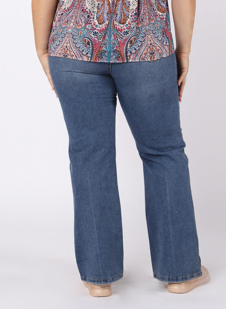 Dex Plus High Rise Straight Jean In Medium Light Wash-The Trendy Walrus