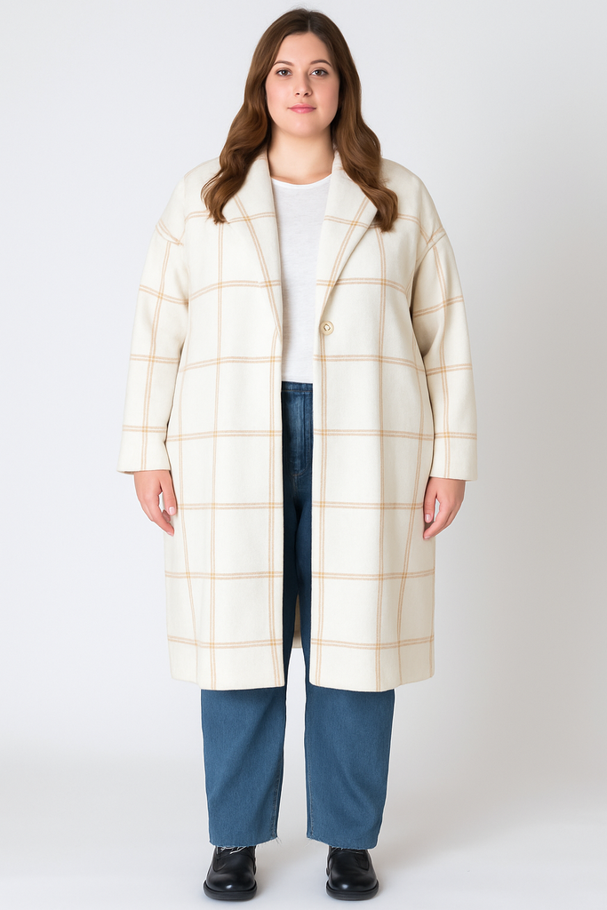 Dex Plus Longline Soft Sweater Coat In Cream Mocha-The Trendy Walrus