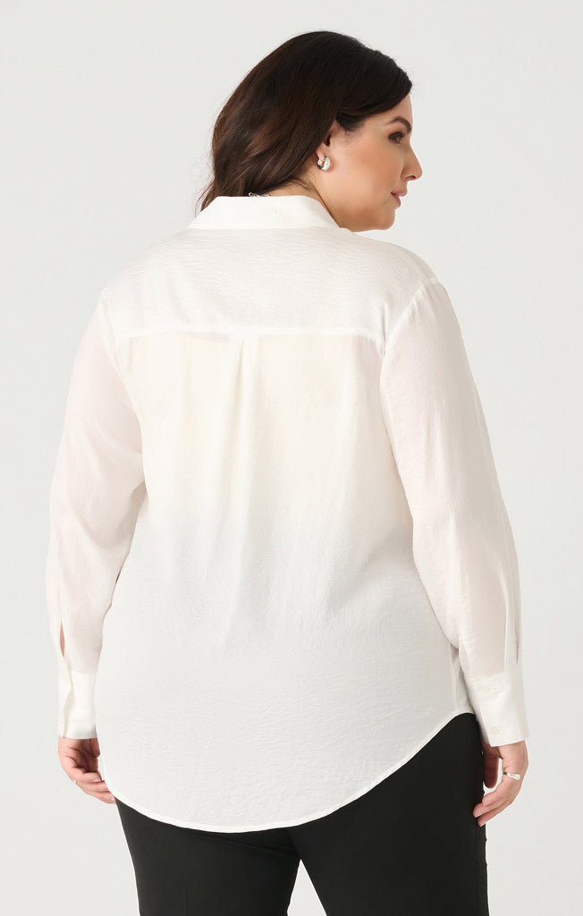 Dex Plus Textured Blouse In White-The Trendy Walrus