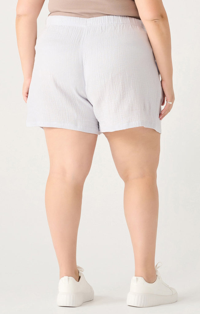 Dex Plus Textured Drawstring Short In Cloudy Blue-The Trendy Walrus