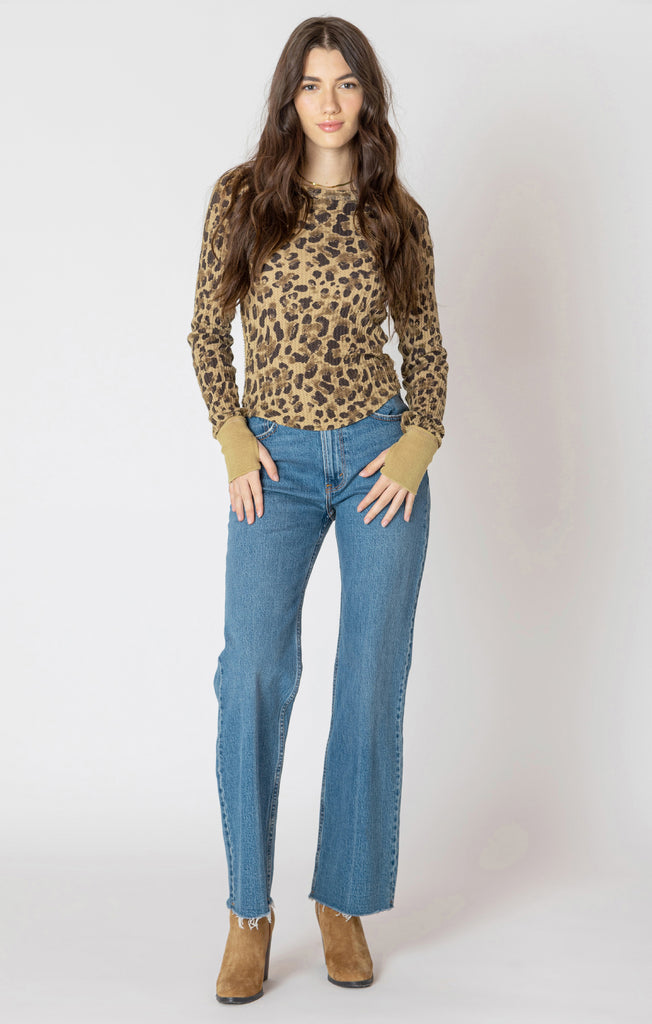 Dex Printed Thermal Tee In Tonal Cheetah-The Trendy Walrus