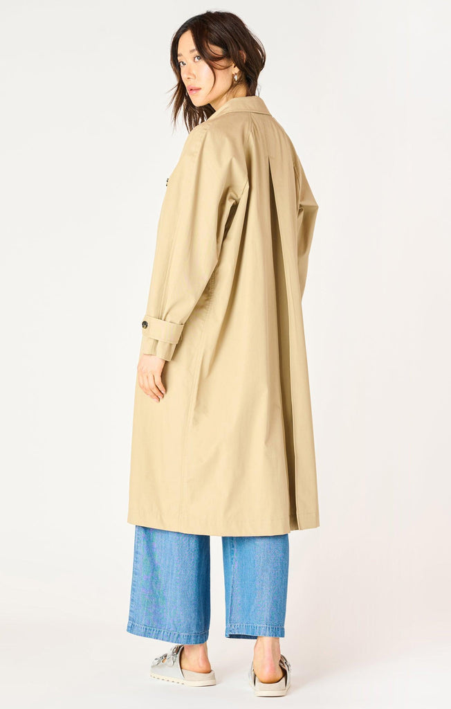 Dex Relaxed Trench Coat In Tan-The Trendy Walrus