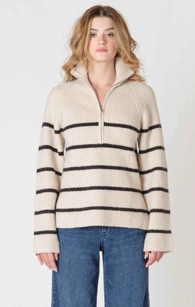 Dex Room 34 Half-Zip Longline Sweater-The Trendy Walrus