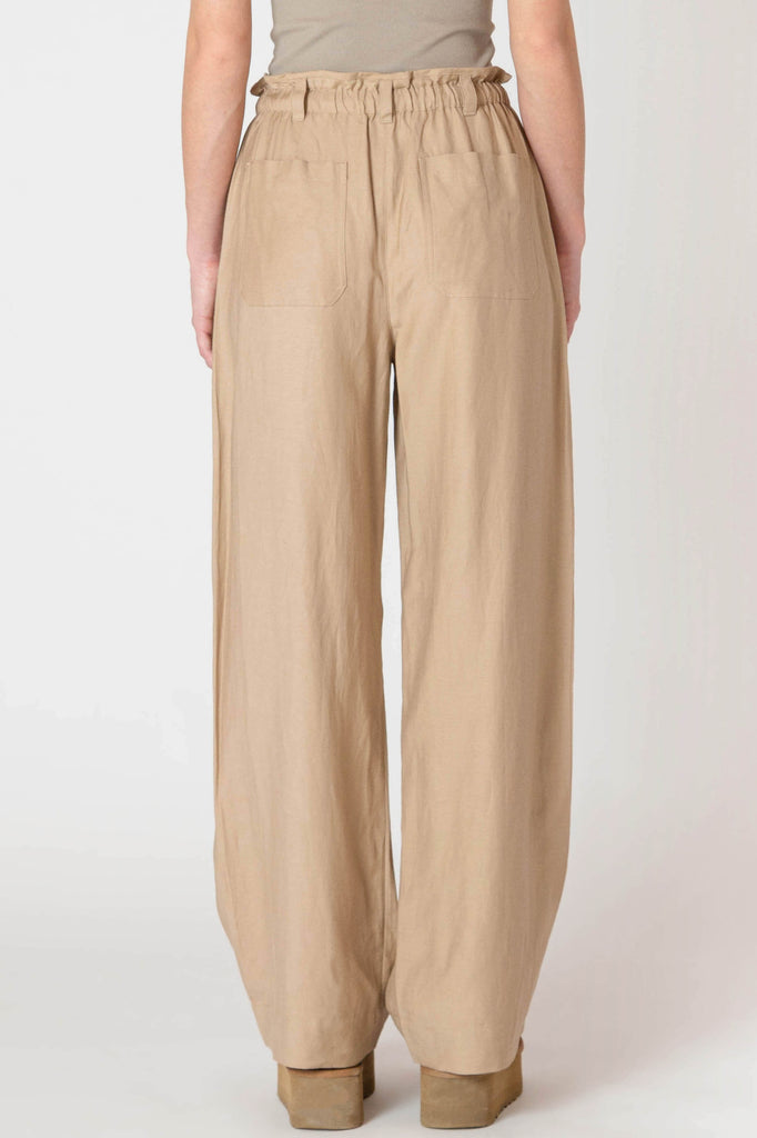 Dex Room 34 Wide Leg Flowy Pant In Safari-The Trendy Walrus