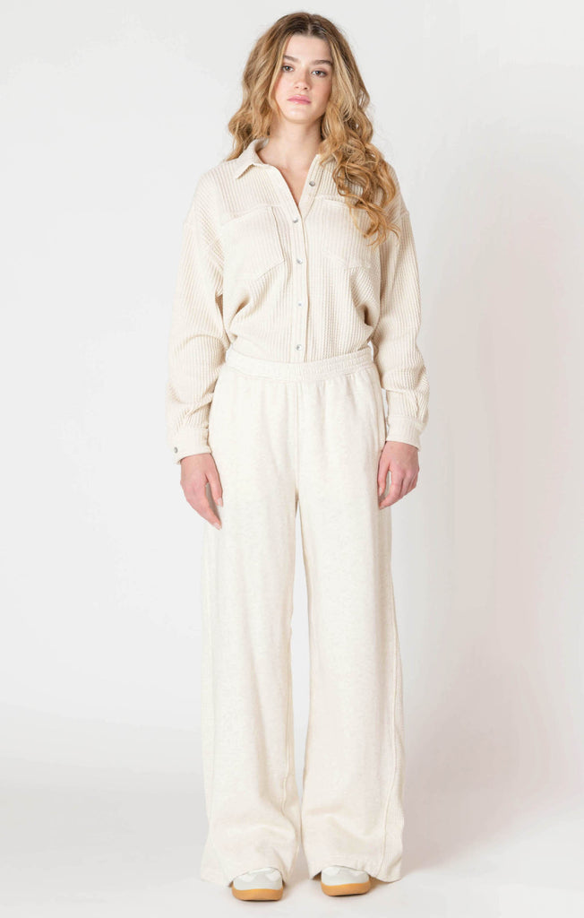Dex Room 34 Wide Leg Jogger In Cake Batter-The Trendy Walrus