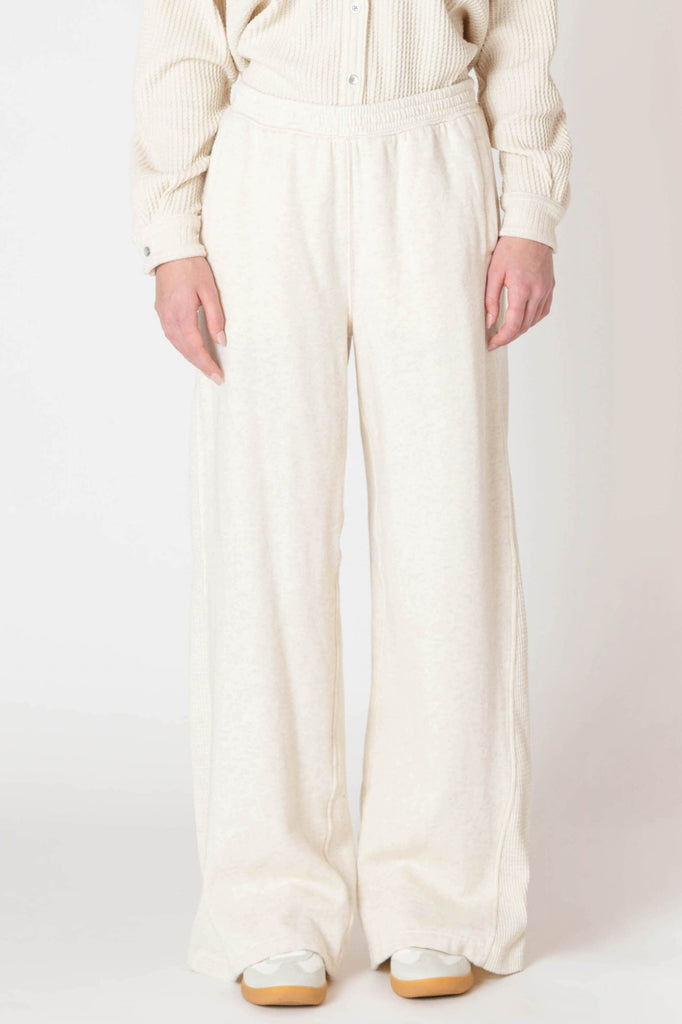 Dex Room 34 Wide Leg Jogger In Cake Batter-The Trendy Walrus