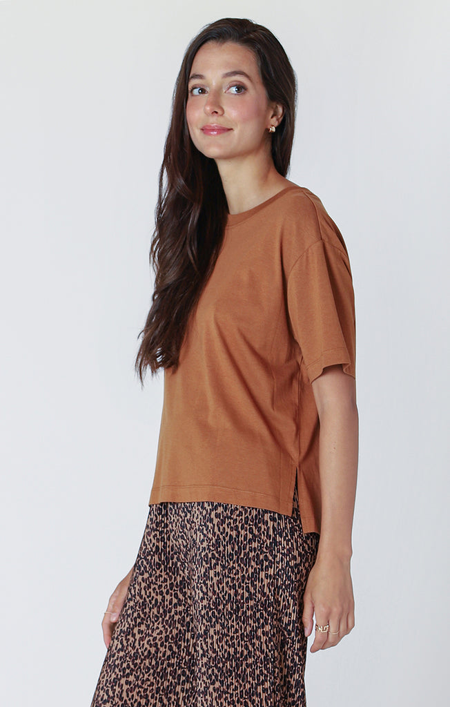 Dex SS Essential Tee In Toffee-The Trendy Walrus