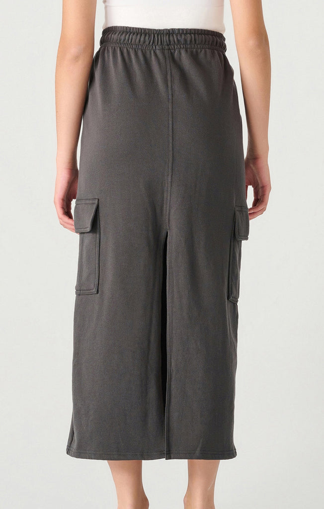 Dex Soft Cargo Maxi Skirt In Iron-The Trendy Walrus