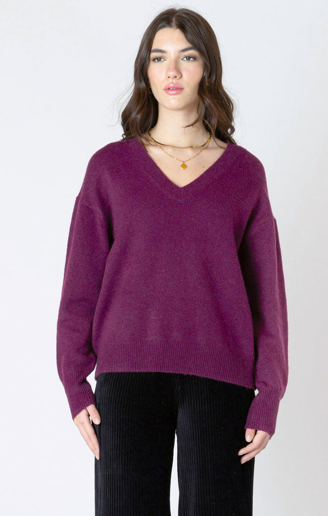 Dex Soft Touch Sweater In Plum-The Trendy Walrus