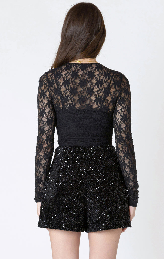 Dex Stretch Lace Top In Black-The Trendy Walrus