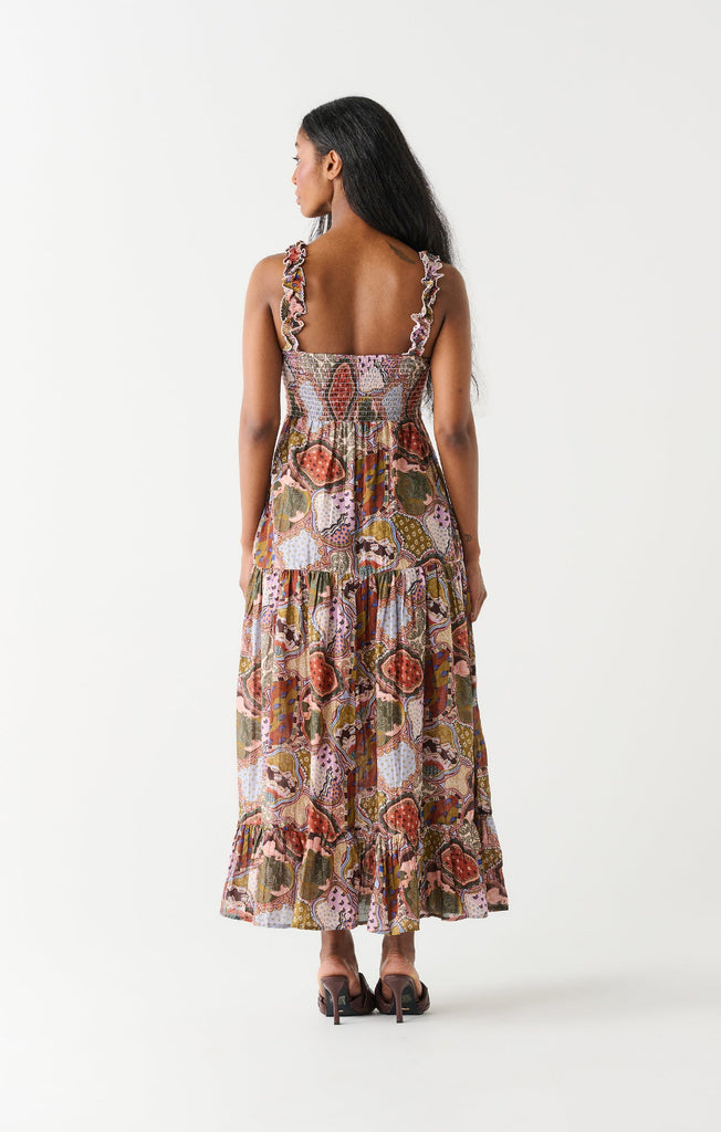 Dex Tiered Maxi Dress In Paisley Medallion-The Trendy Walrus