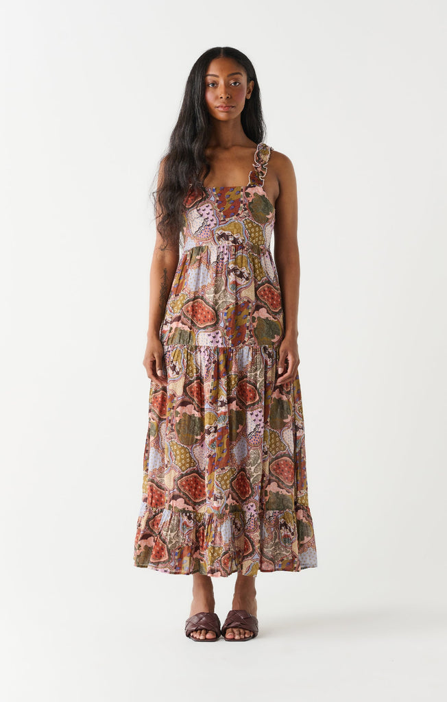 Dex Tiered Maxi Dress In Paisley Medallion-The Trendy Walrus