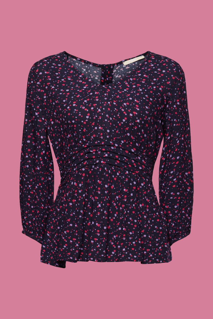 Esprit Fitted Waist Peplum blouse-The Trendy Walrus