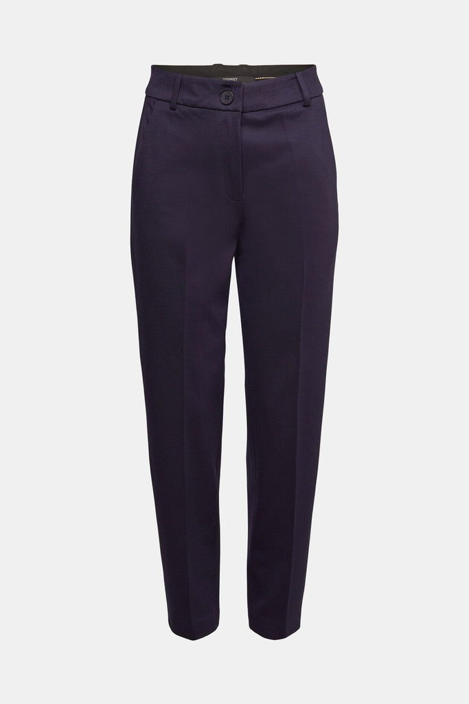 Esprit Ponti Tapered Trouser In Navy-The Trendy Walrus