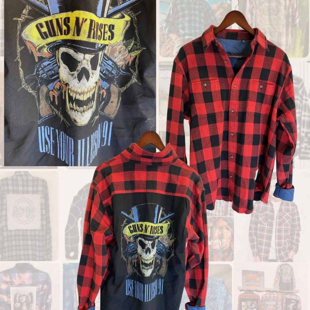 Jack Of All Trades GNR '91 Use Your Illusion Plaid In Red Gingham-The Trendy Walrus