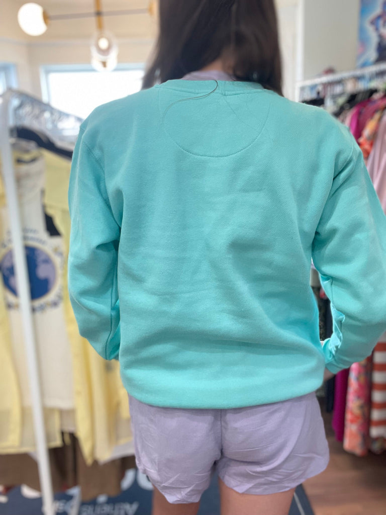 Jack Of All Trades Joplin Moon Crewneck In Mint-The Trendy Walrus