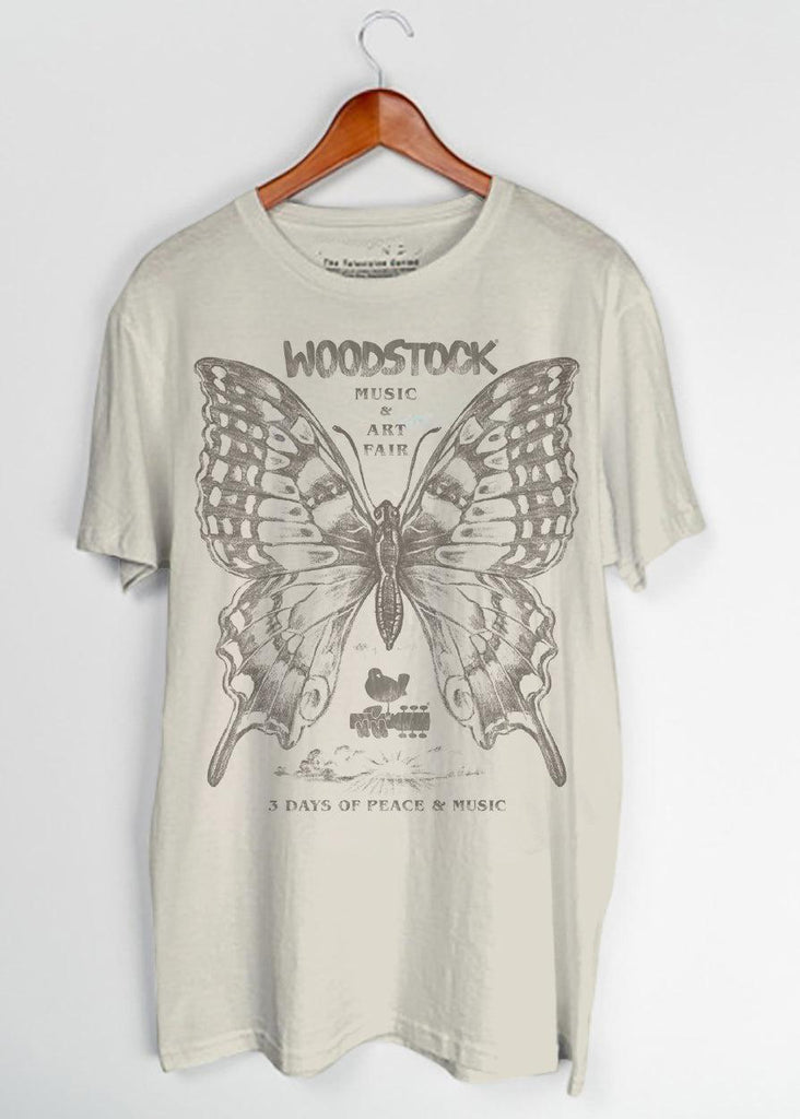 Jack Of All Trades Woodstock Butterfly T-shirt In Natural-The Trendy Walrus