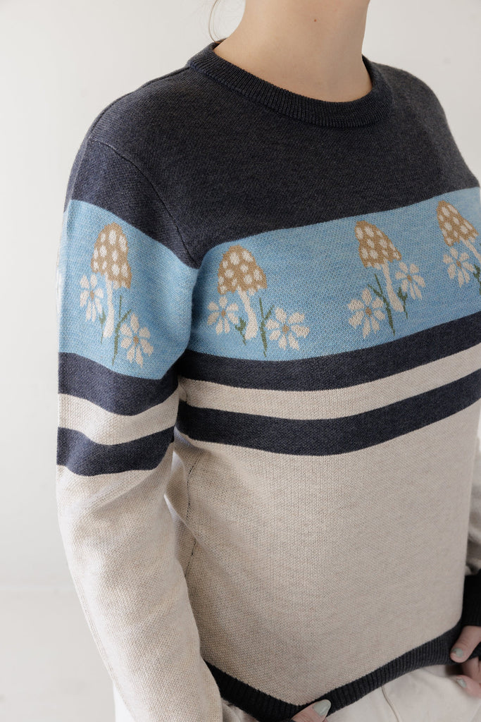 Kavu Hillrose Sweater In Mushroom Patch-The Trendy Walrus